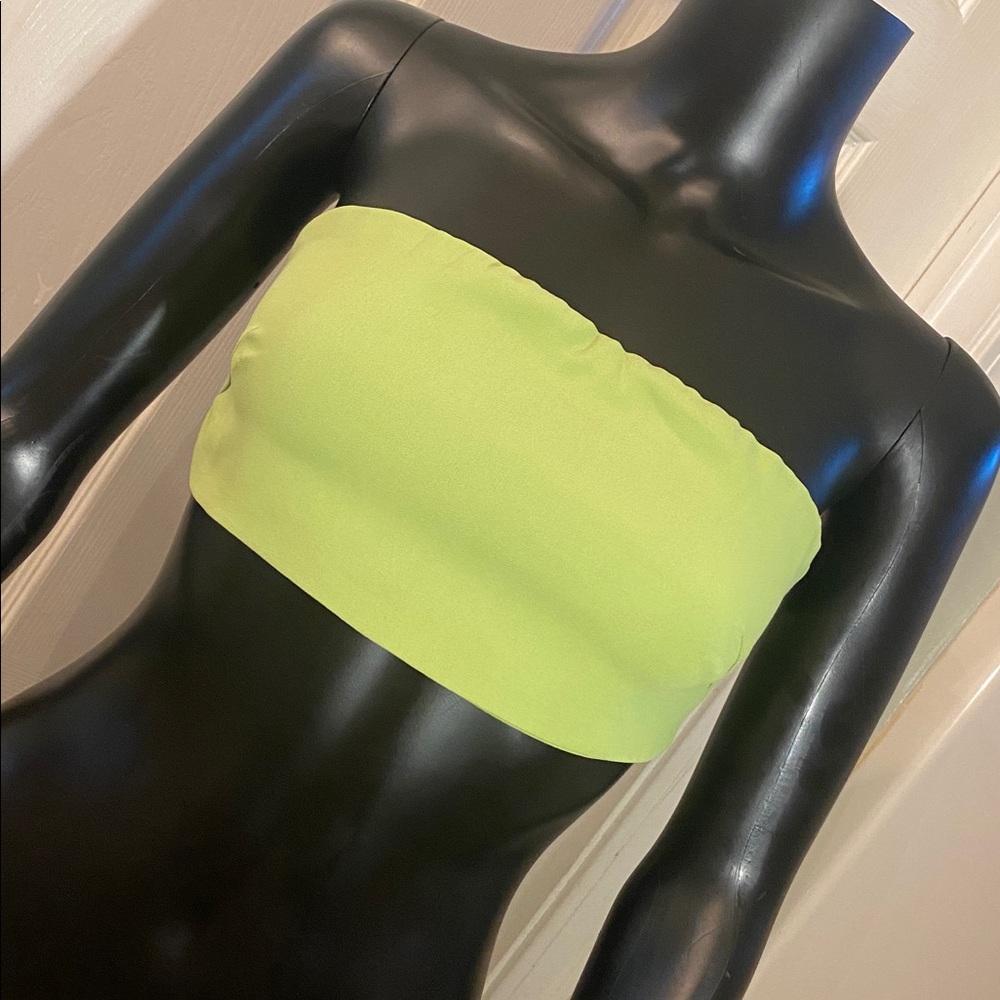 Superdown FUN Lime Green Strapless Tube Top NWTs